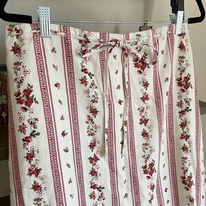 NWT Anthropologie joie Floral Lined Linen Blend Skirt, Large